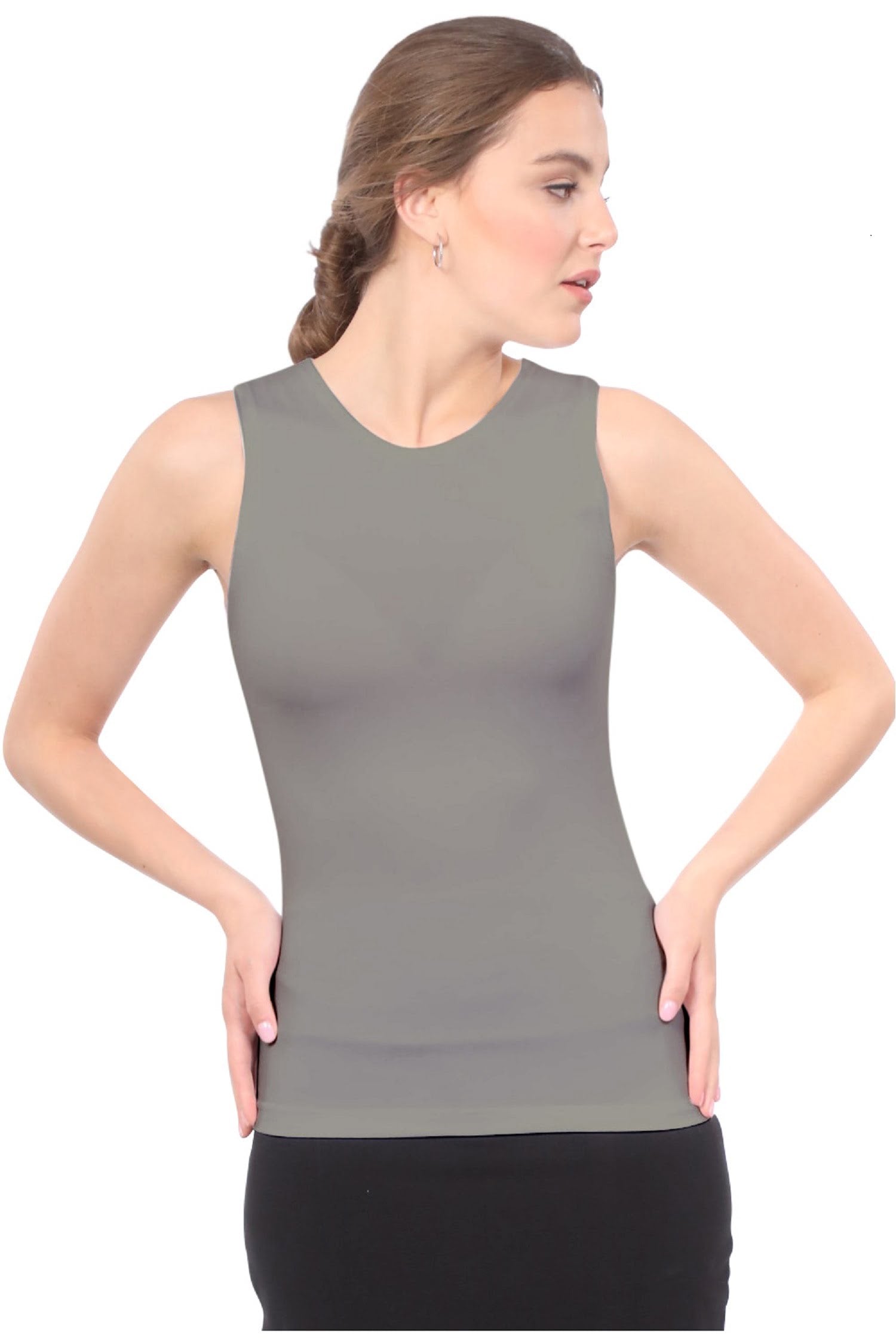 Premium Sleeveless Shell Top with Full Shoulder Coverage - Layering Tank Top