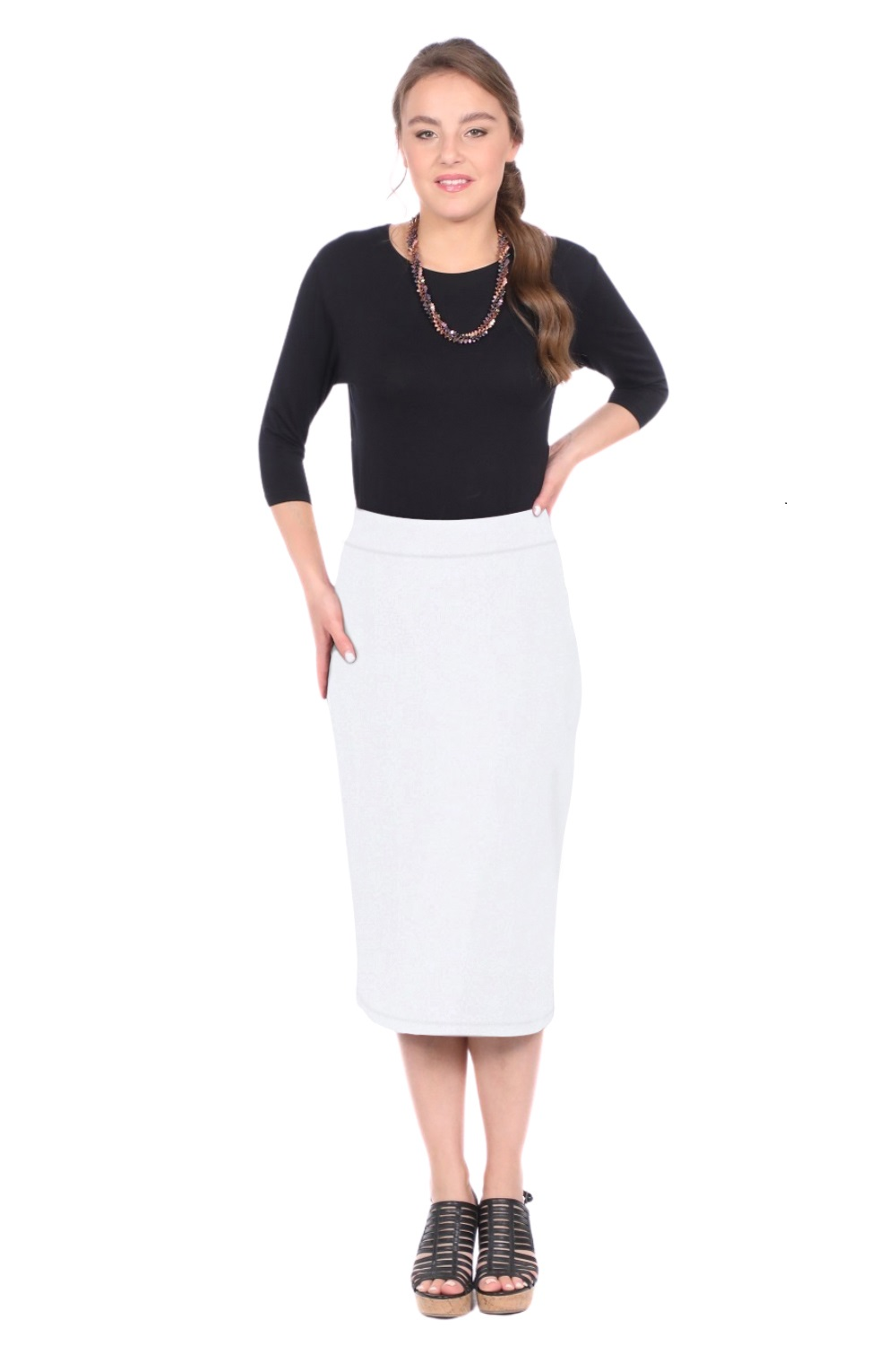 Mid-Calf Pencil Skirt - Versatile Classic