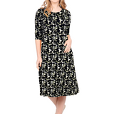 Past The Knee T-Shirt Dress - Comfortable A-Line Silhouette