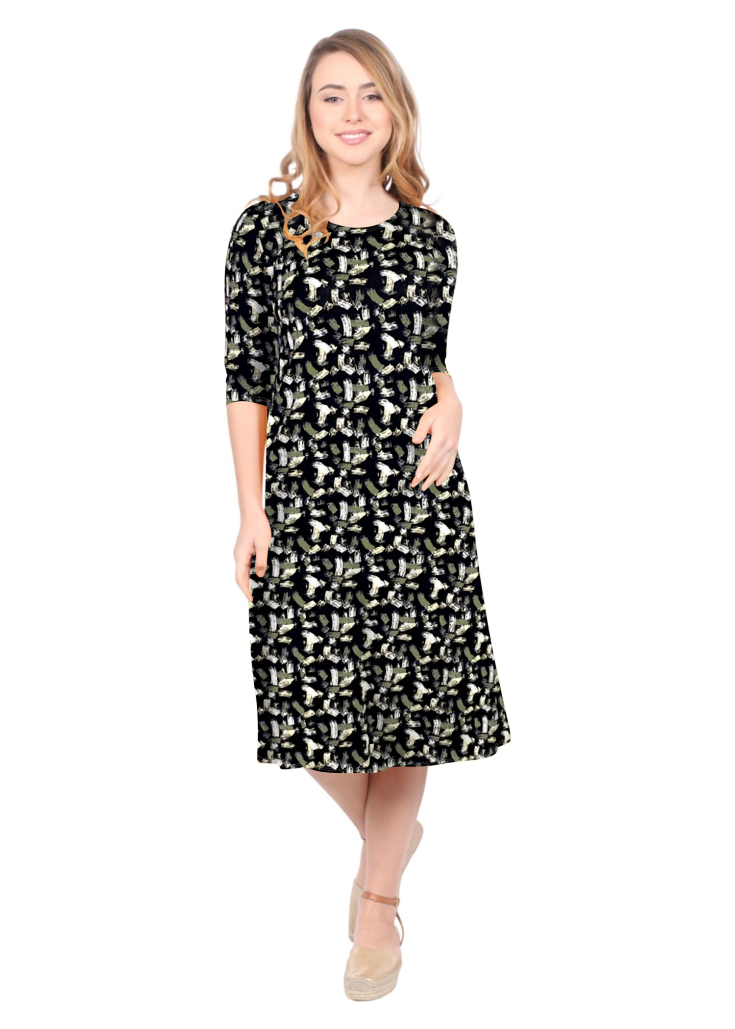 Past The Knee T-Shirt Dress - Comfortable A-Line Silhouette