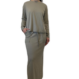 Cotton-Blend Maxi Skirt with Pockets | Casual Comfort for Every Day