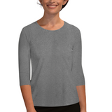 Essential 3/4 Sleeve Modest Crew Neckline Shell - Versatile Layering Undershirt Top