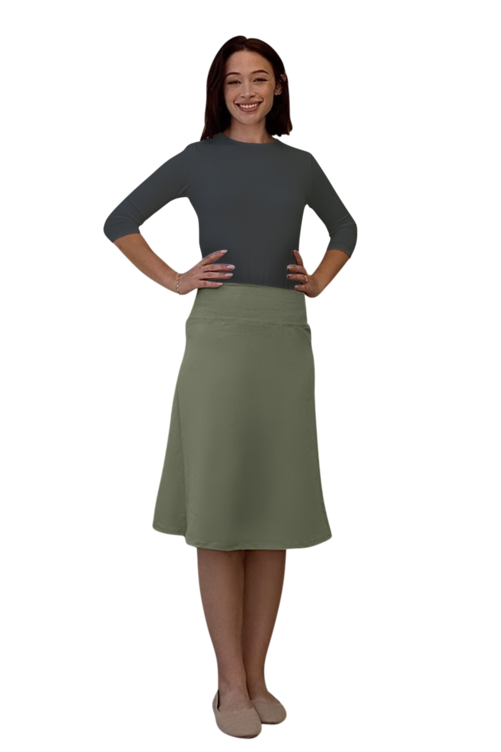 Sports Skirt Slight A Line Cotton Spandex for Women