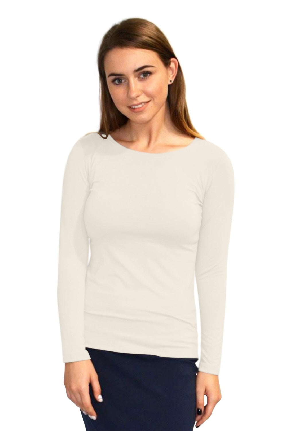 Essential Round-Neck Layering Top - Long Sleeve