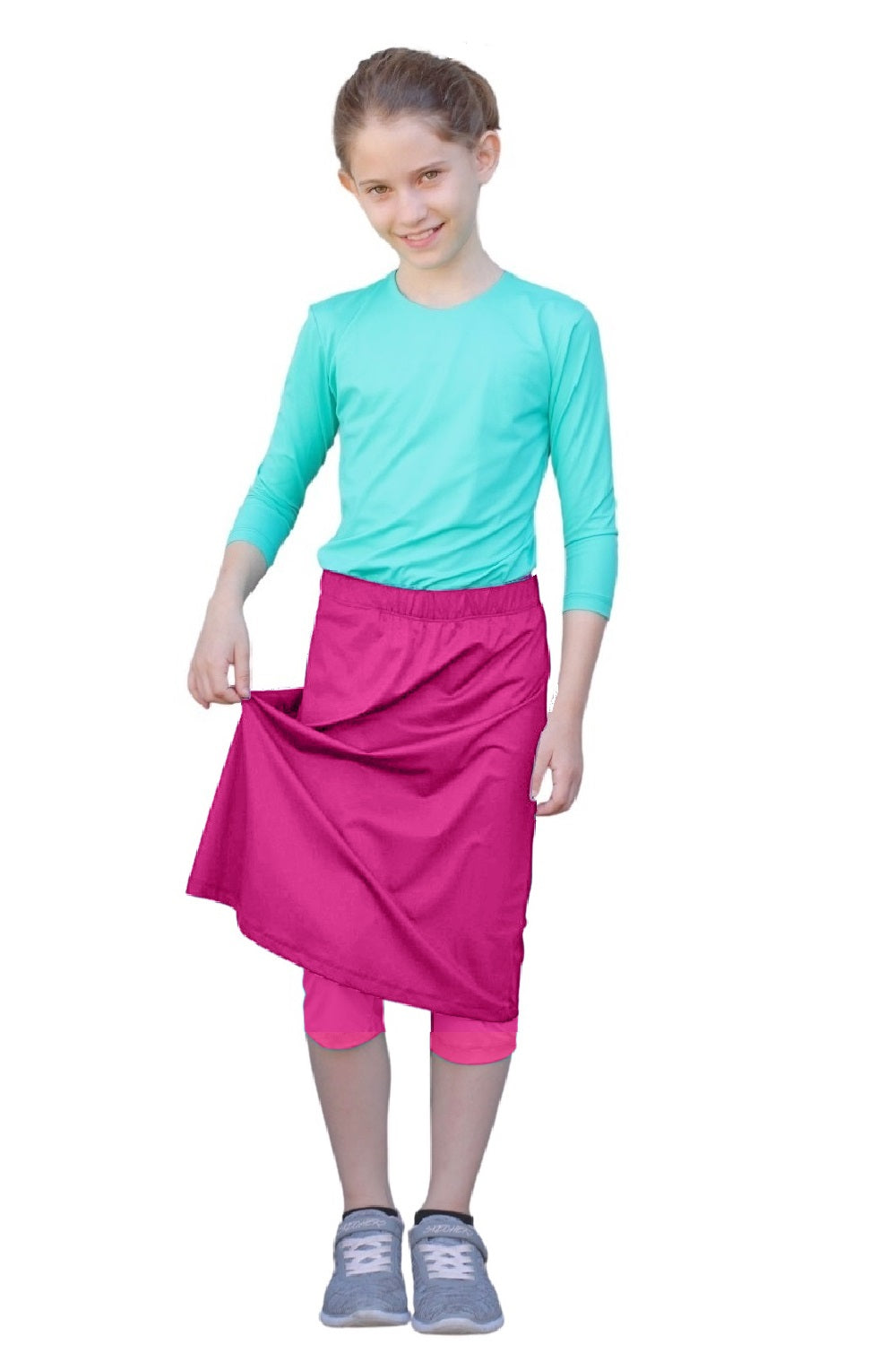 Sports Skirt / Swim Skirt With Leggings for Girls