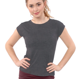 Cap Sleeve Layering Top with Modest Crew Neck - Comfort Basics