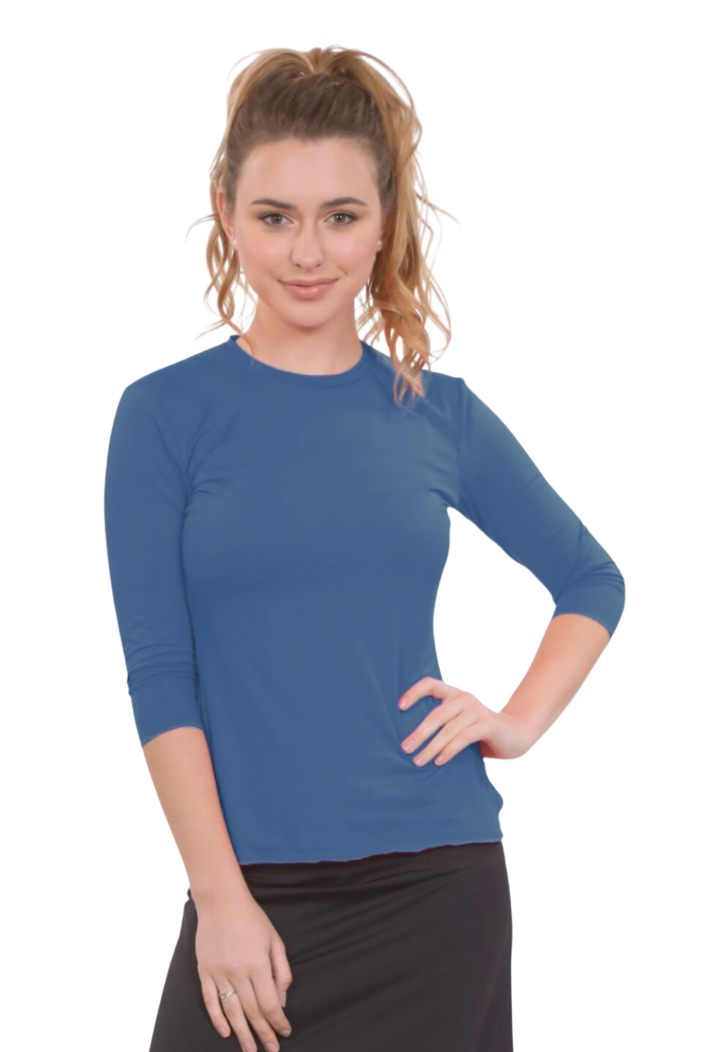 Relaxed Fit 3/4 Sleeve Swim & Exercise Top - Quick-Dry UPF 50+ Protection