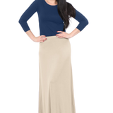 Flowing A-Line Maxi Skirt - Stretch Comfort Waistband