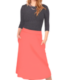 The Perfect A-Line Midi Skirt with Pockets