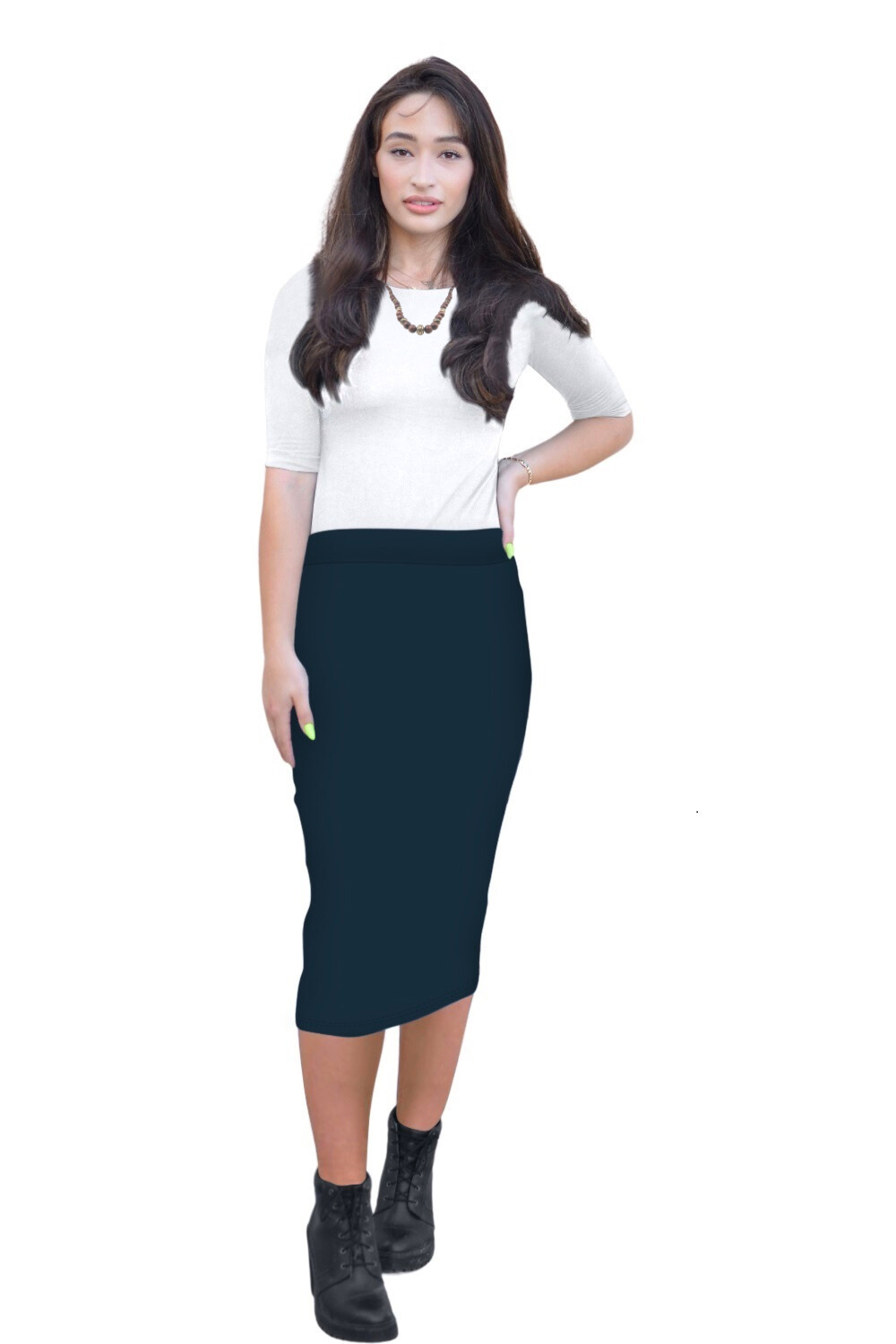 Mid-Calf Pencil Skirt - Versatile Classic