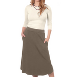 The Perfect A-Line Midi Skirt with Pockets