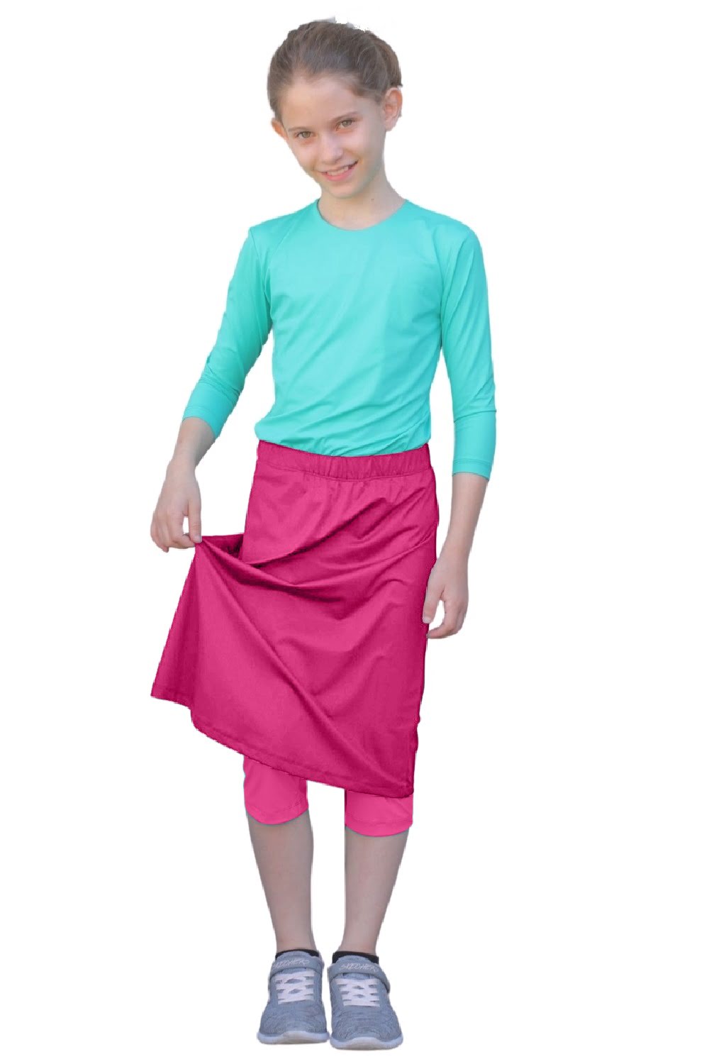 Sports Skirt / Swim Skirt With Leggings for Girls