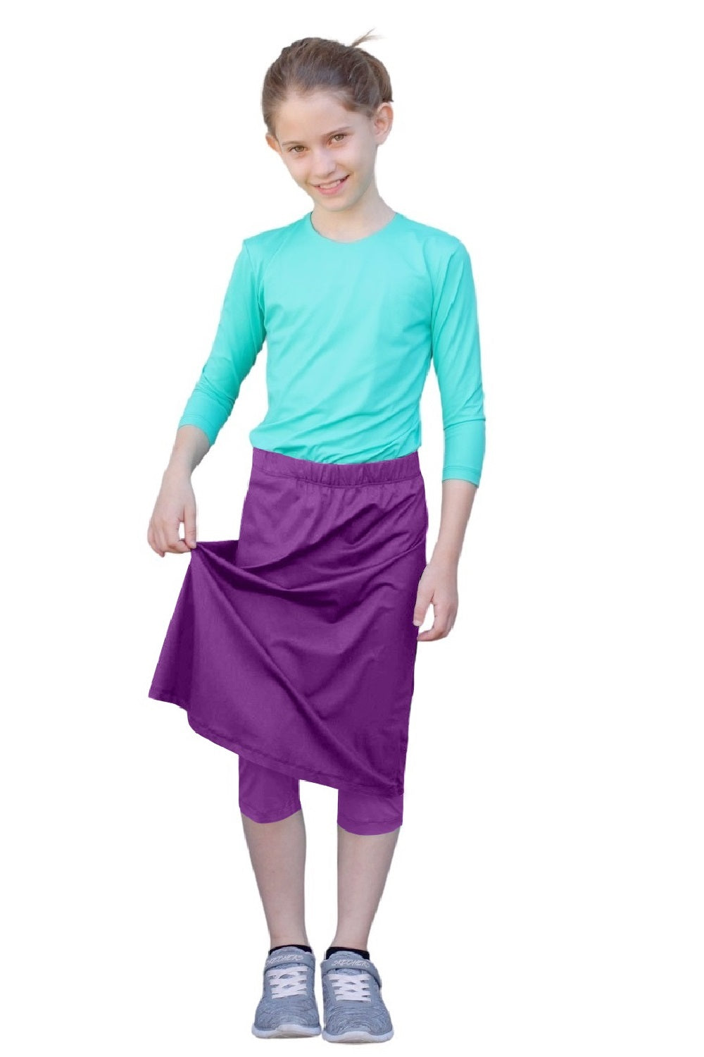 Sports Skirt / Swim Skirt With Leggings for Girls