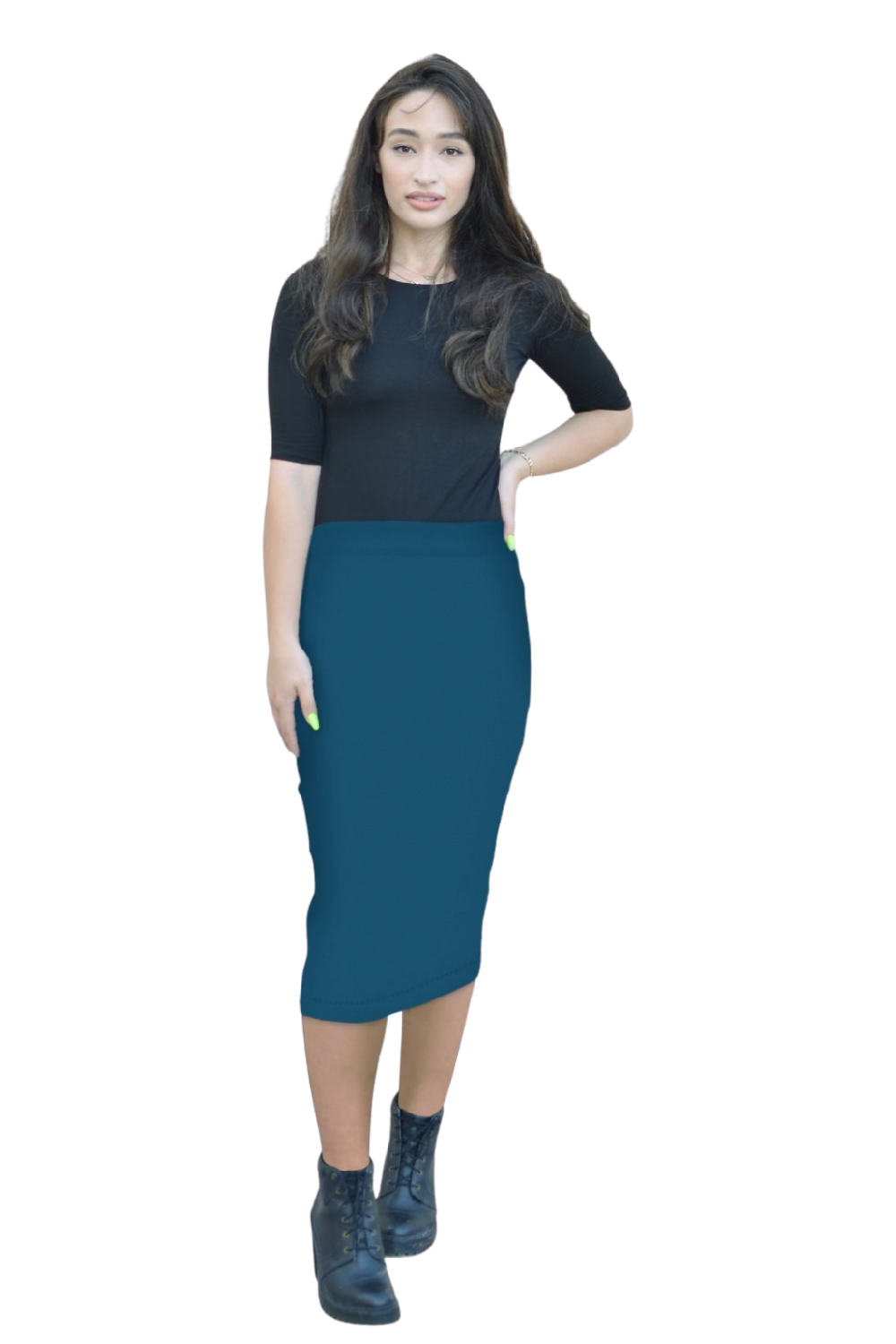 Mid-Calf Pencil Skirt - Versatile Classic