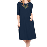 Past The Knee T-Shirt Dress - Comfortable A-Line Silhouette