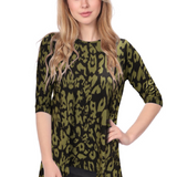 Modest Handkerchief Tunic Top - 3/4 Sleeve Comfort Flow Design