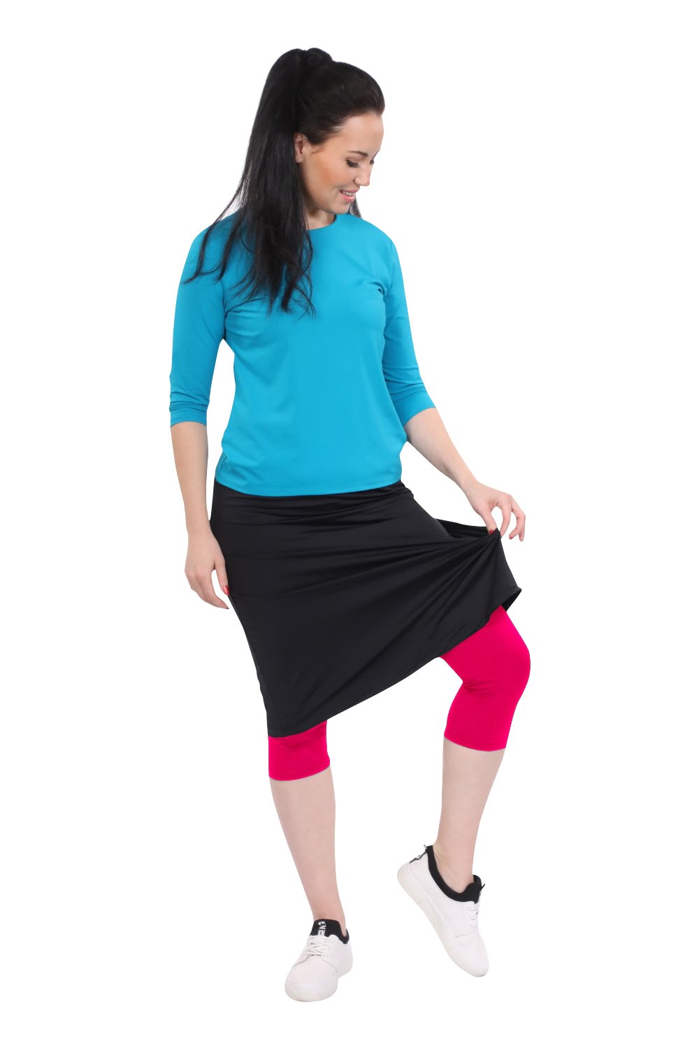 Womens Athletic Sports Skirt / Swim Skirt With Leggings