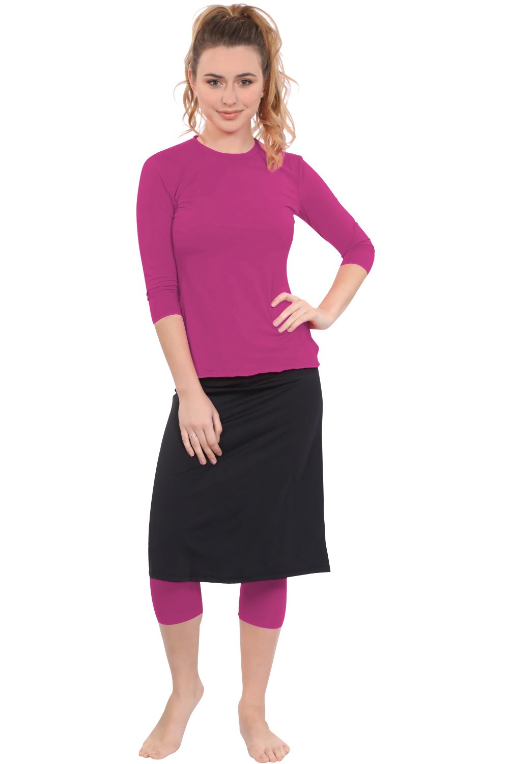 Womens Athletic Sports Skirt / Swim Skirt With Leggings