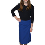 Stretch Knee Length Pencil Skirt for Girls in Cotton Spandex