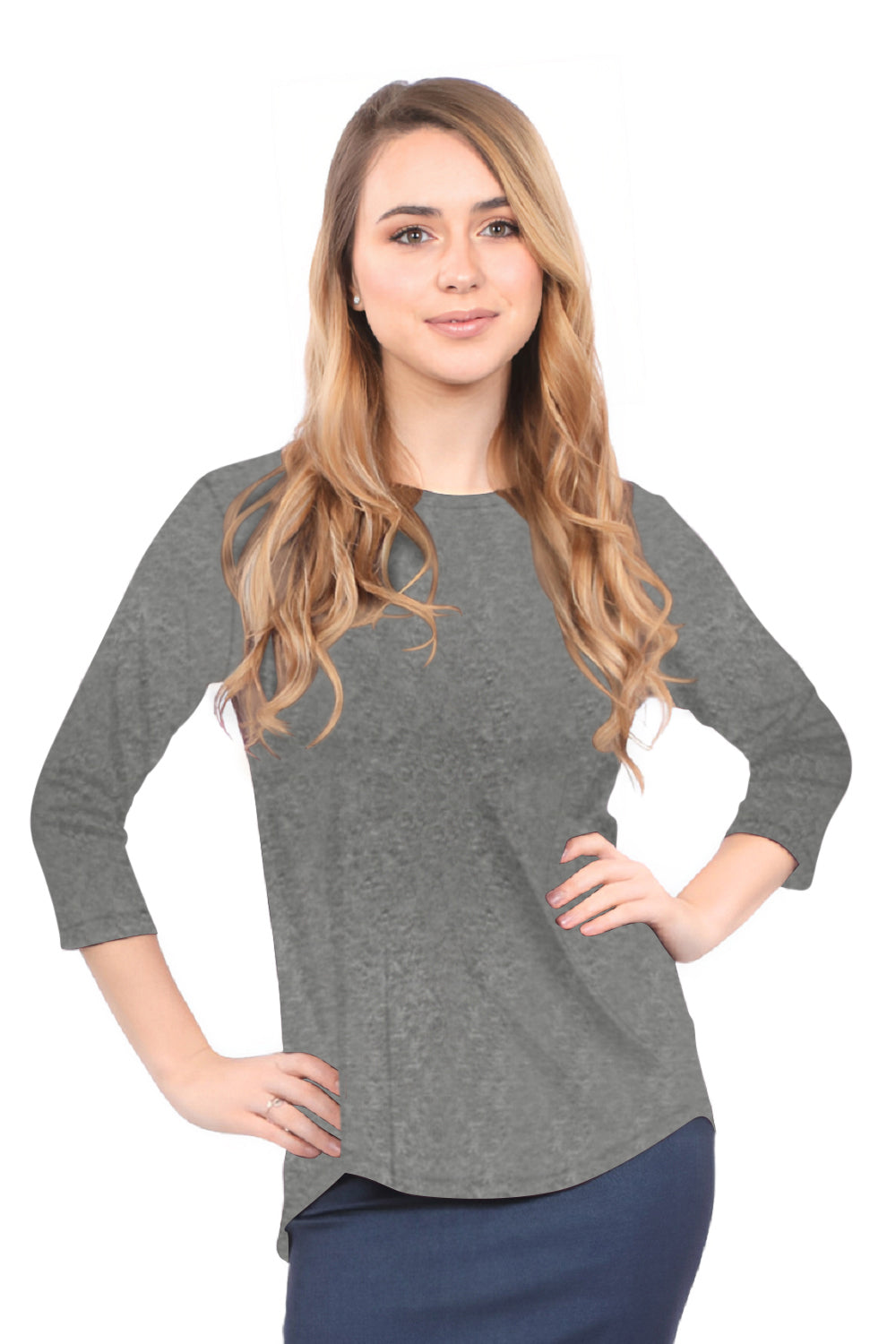 3/4 Sleeve Tapered Tunic for Women