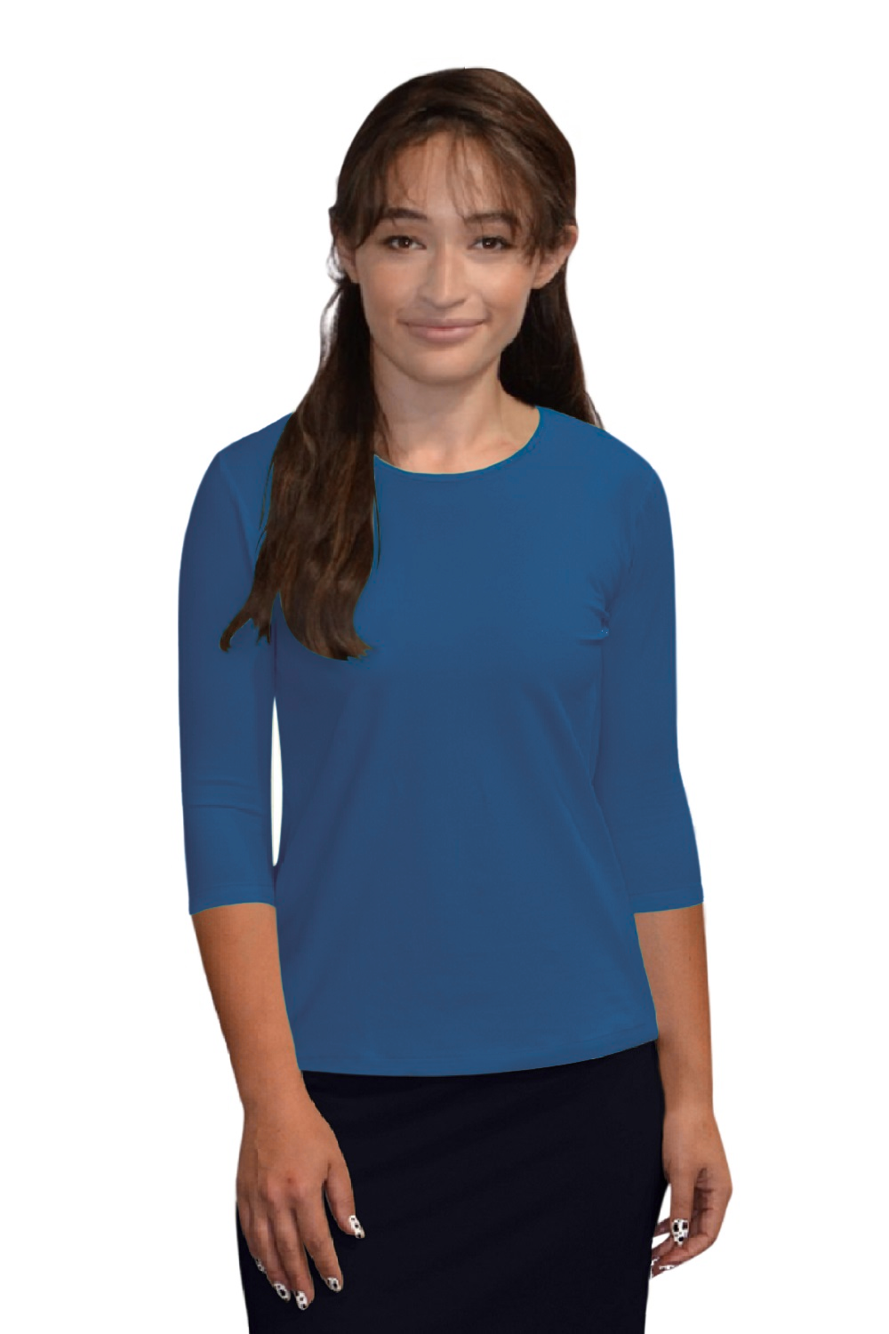 Womens 3/4 Sleeve Shell Top