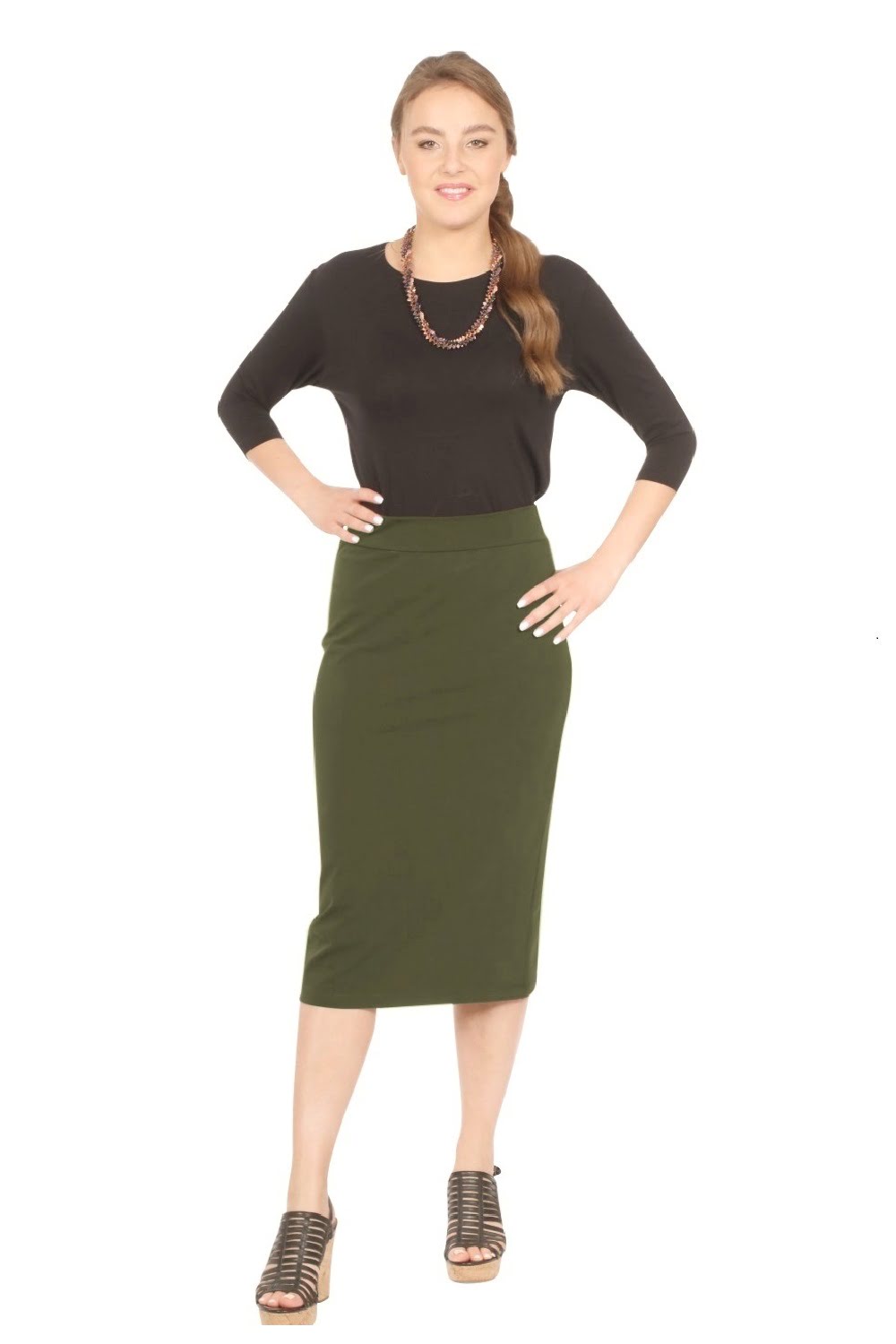 Mid-Calf Pencil Skirt - Versatile Classic