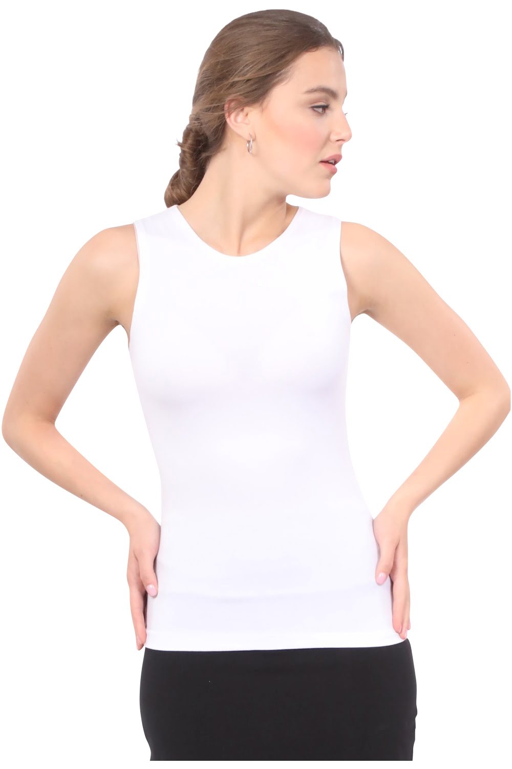 Premium Sleeveless Shell Top with Full Shoulder Coverage - Layering Tank Top