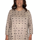 Modest Handkerchief Tunic Top - 3/4 Sleeve Comfort Flow Design