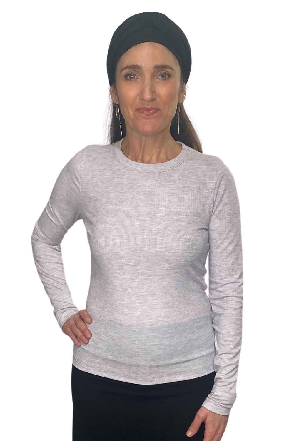 Classic Cotton Ribbed Long Sleeve Top