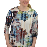 Modest Handkerchief Tunic Top - 3/4 Sleeve Comfort Flow Design