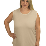 Premium Sleeveless Shell Top with Full Shoulder Coverage - Layering Tank Top