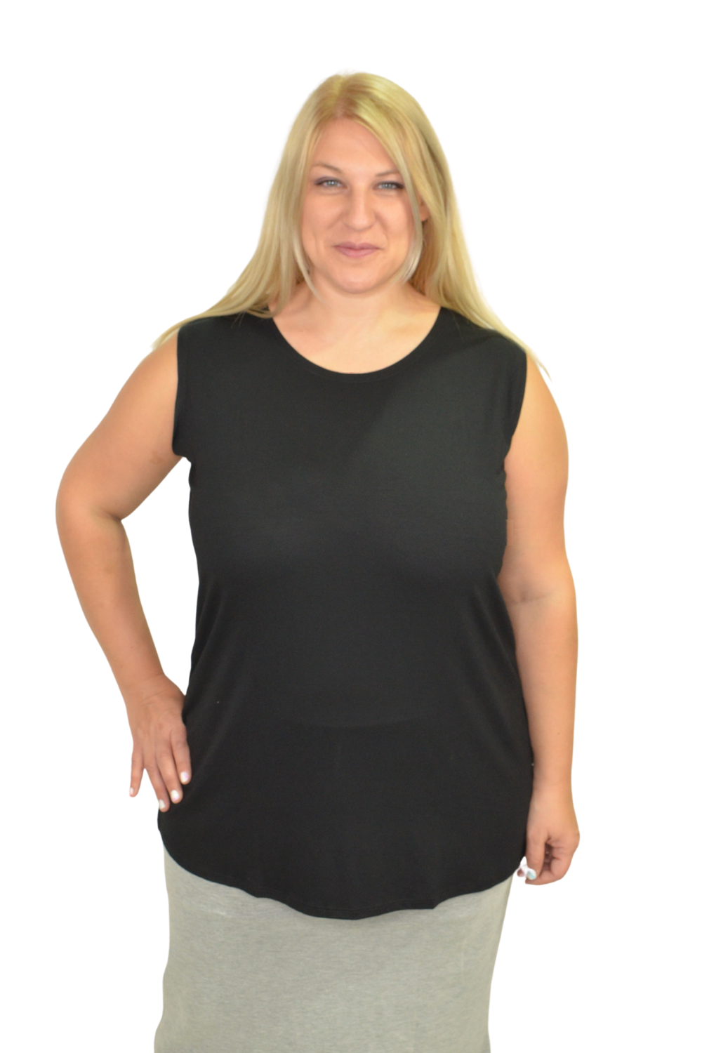 Premium Sleeveless Shell Top with Full Shoulder Coverage - Layering Tank Top