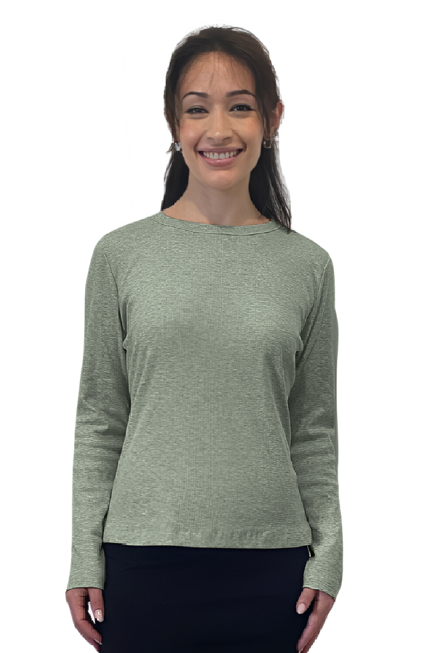 Classic Cotton Ribbed Long Sleeve Top