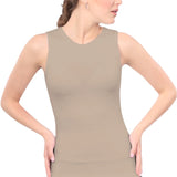 Premium Sleeveless Shell Top with Full Shoulder Coverage - Layering Tank Top