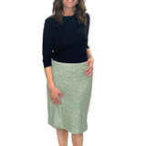 Super Soft Ribbed Knit- Knee Length Pencil Skirt