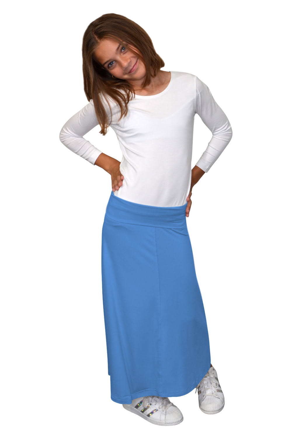 Maxi Skirt for Girls Flowing A-line