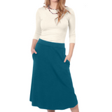 The Perfect A-Line Midi Skirt with Pockets