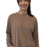 Classic French Terry Sweatshirt - Modest Crew Neck Long Sleeve