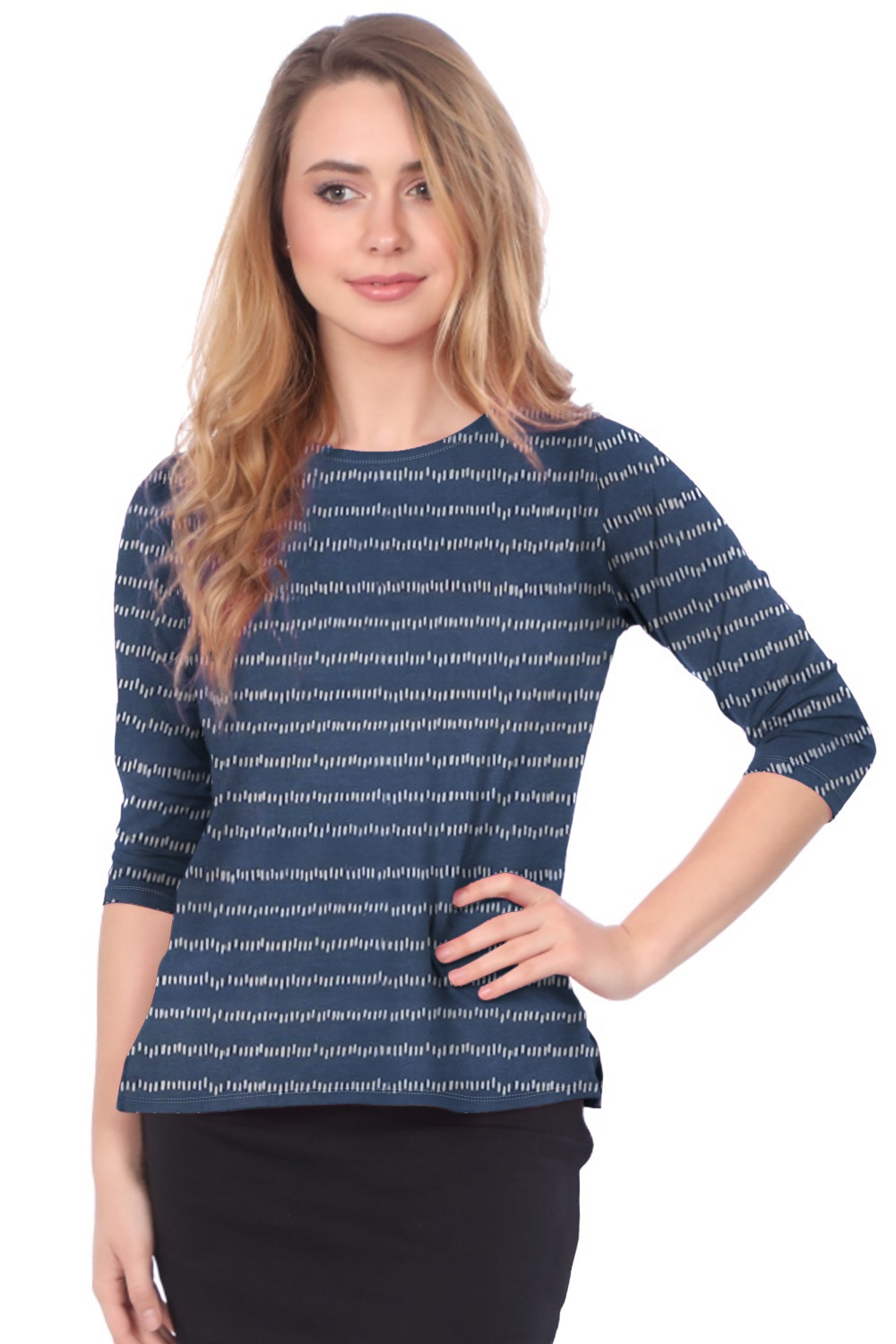 Collarbone-Covering Modest Boat Neck T-Shirt