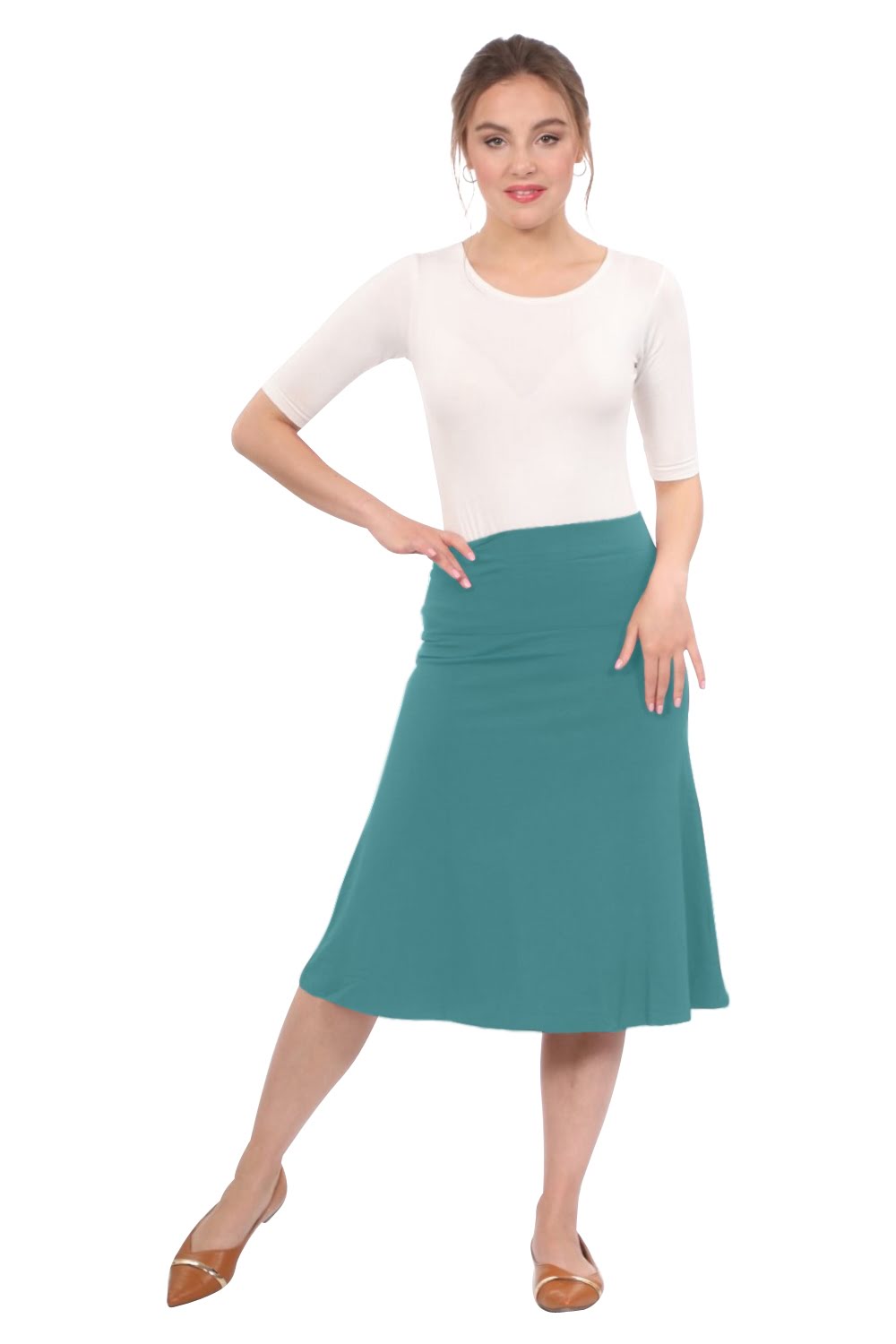 Knee Length A-Line Skirt for Women