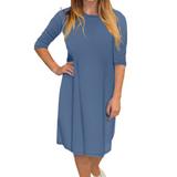 Classic Knee Length A-Line T-Shirt Dress