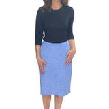 Super Soft Ribbed Knee Length Pencil Skirt