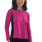 Women's Ultra-Light Sun Protection Swim Top | Long Sleeve Color Block Design