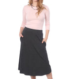 The Perfect A-Line Midi Skirt with Pockets