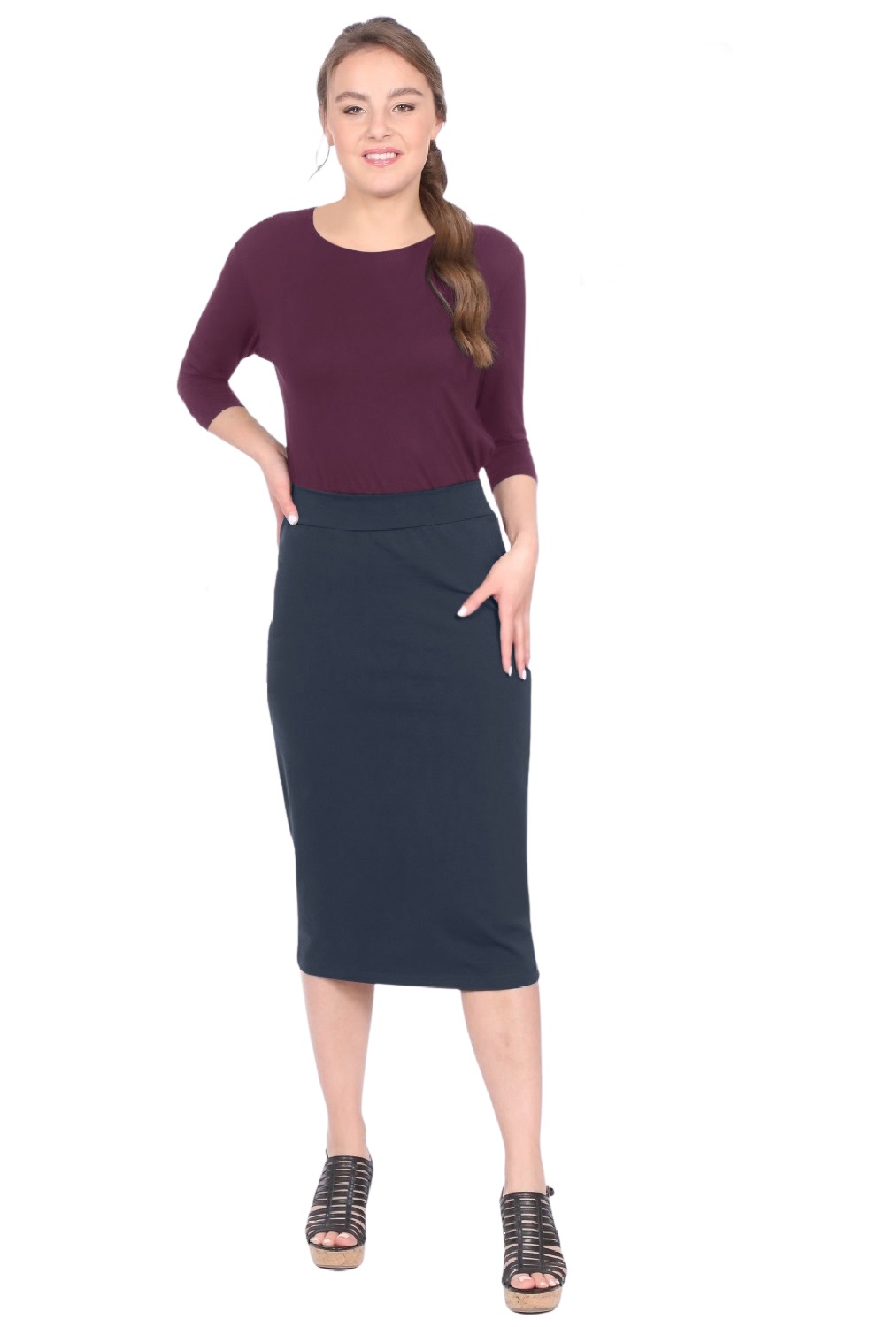 Mid-Calf Pencil Skirt - Versatile Classic