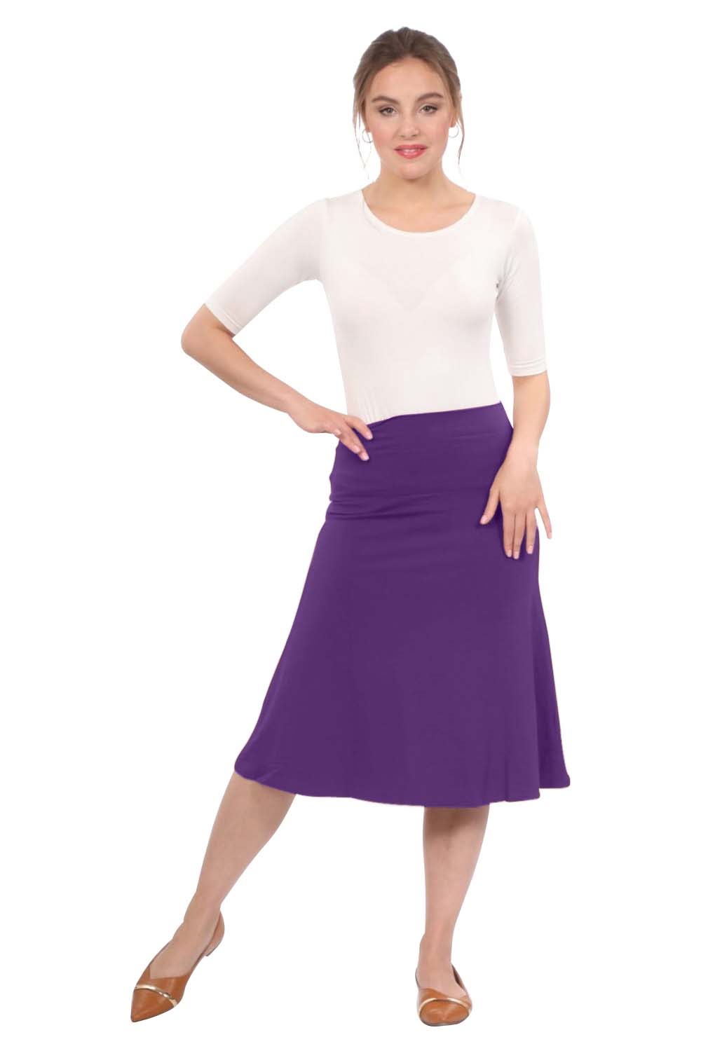 Knee Length A-Line Skirt for Women