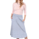 The Perfect A-Line Midi Skirt with Pockets