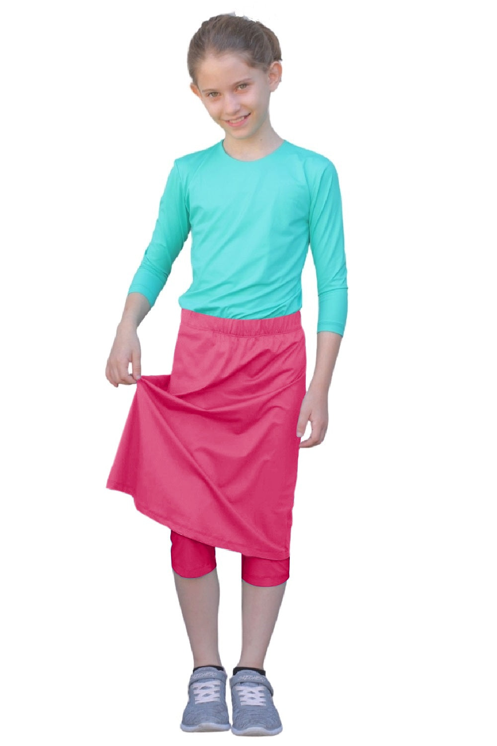 Sports Skirt / Swim Skirt With Leggings for Girls