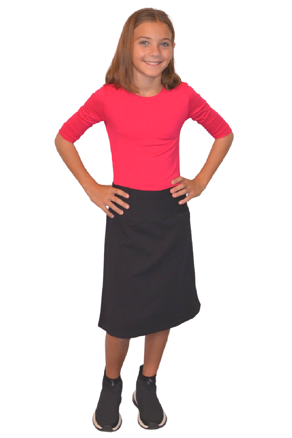 Sports Skirt Slight A Line Cotton Spandex Skirt for Girls