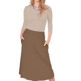 The Perfect A-Line Midi Skirt with Pockets